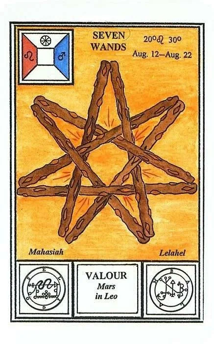 7 of Wands - Tarot of Ceremonial Magick - Tarot Deck by Lon Milo DuQuette