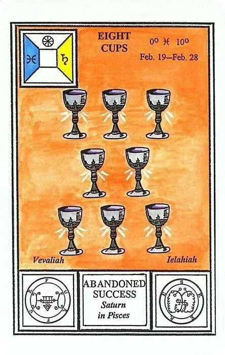 8 of Cups - Tarot of Ceremonial Magick - Tarot Deck by Lon Milo DuQuette