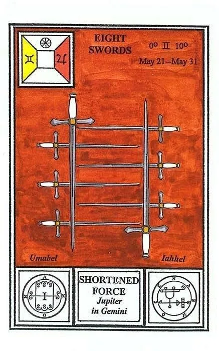 8 of Swords - Tarot of Ceremonial Magick - Tarot Deck by Lon Milo DuQuette
