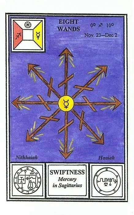 8 of Wands - Tarot of Ceremonial Magick - Tarot Deck by Lon Milo DuQuette