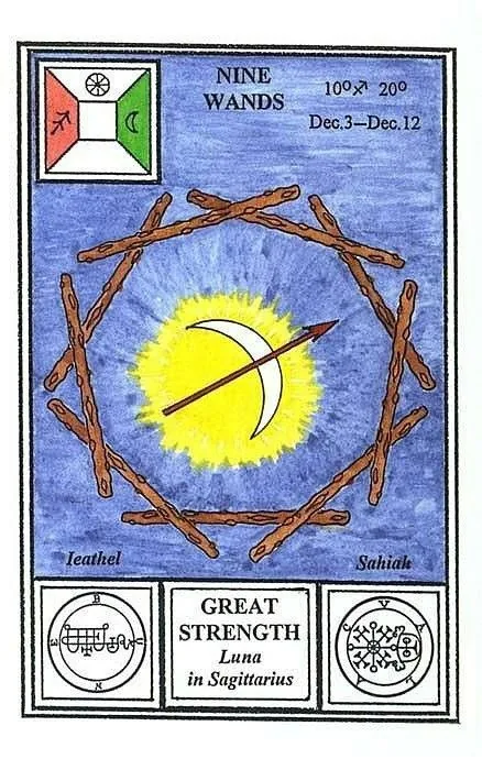 9 of Wands - Tarot of Ceremonial Magick - Tarot Deck by Lon Milo DuQuette