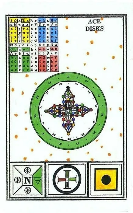 Ace of Disks - Tarot of Ceremonial Magick - Tarot Deck by Lon Milo DuQuette