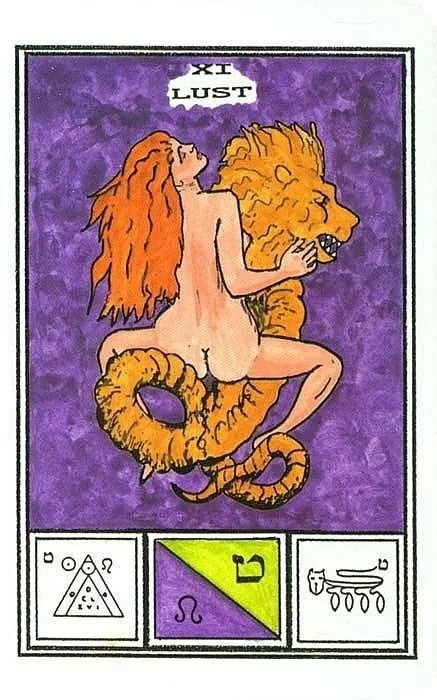 Tarot Of The Ceremonial Magick Review 5 Lust card from Tarot of Ceremonial Magick