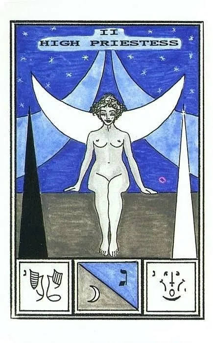 Tarot Of The Ceremonial Magick Review 2 Priestess card from Tarot of Ceremonial Magick