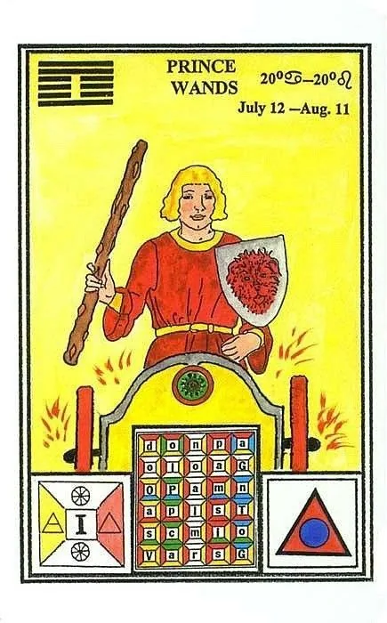 Tarot Of The Ceremonial Magick Review 16 Prince of Wands card from Tarot of Ceremonial Magick