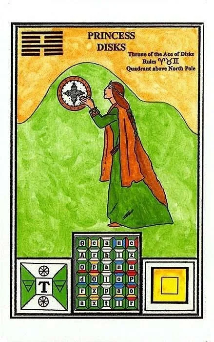 Princess of Disks - Tarot of Ceremonial Magick - Tarot Deck by Lon Milo DuQuette