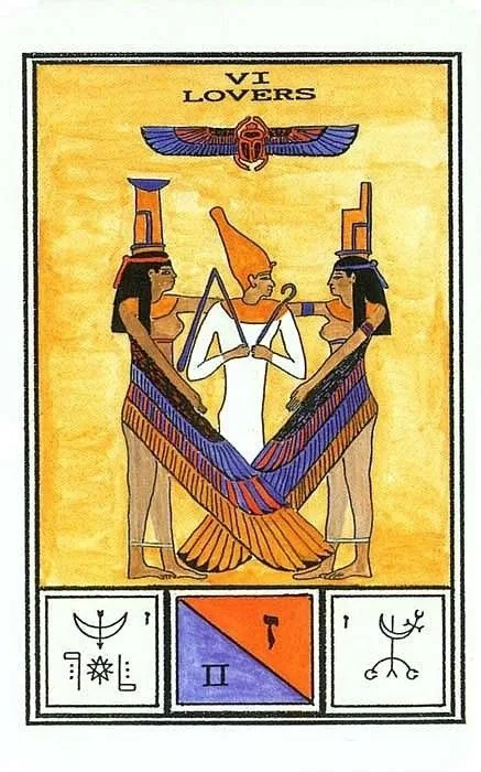 Lovers card from the Tarot of Ceremonial Magick deck