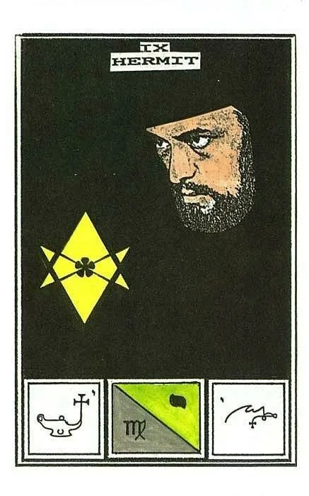 Hermit card from the Tarot of Ceremonial Magick deck