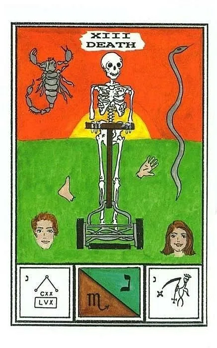 Death card from Tarot of Ceremonial Magick