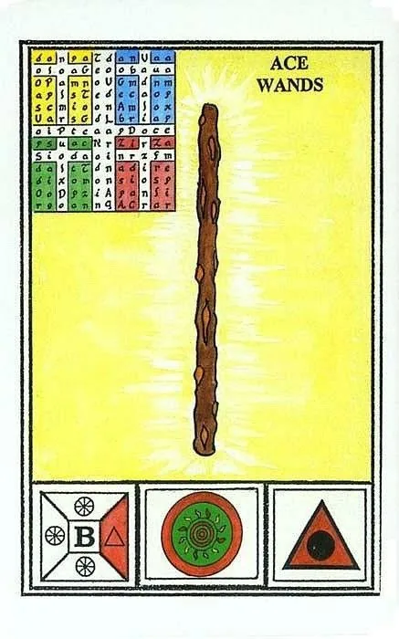 Ace of Wands card from Tarot of Ceremonial Magick