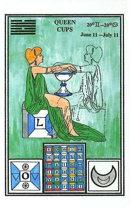 Queen of Cups card from Tarot of Ceremonial Magick