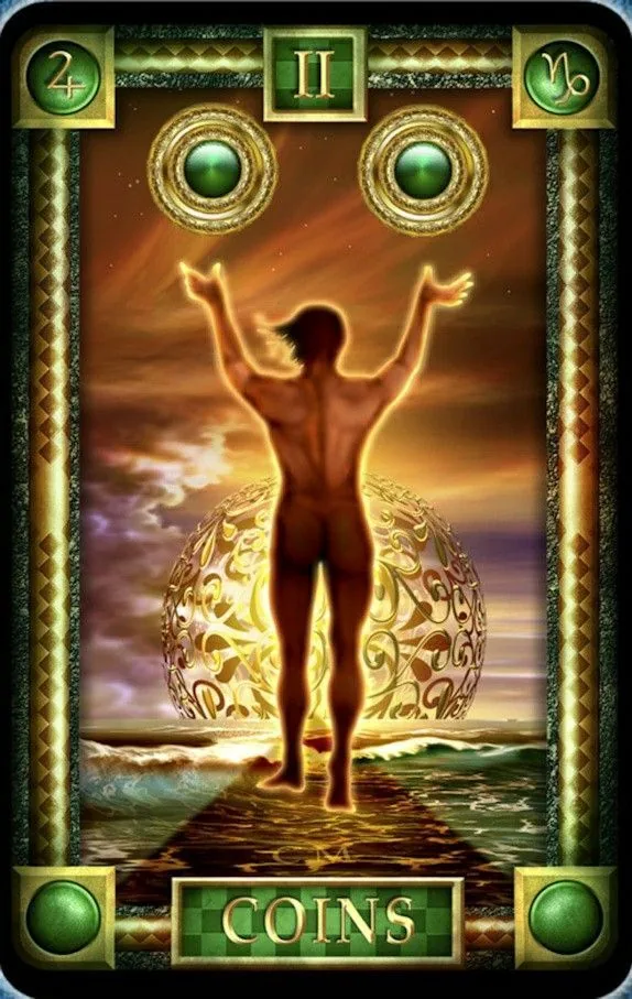 2 of Coins card from the Tarot Of Dreams deck