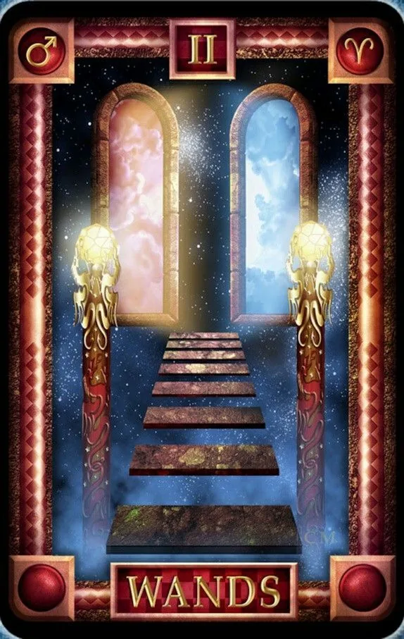 2 of Wands - Tarot Of Dreams - Tarot Deck by Ciro Marchetti