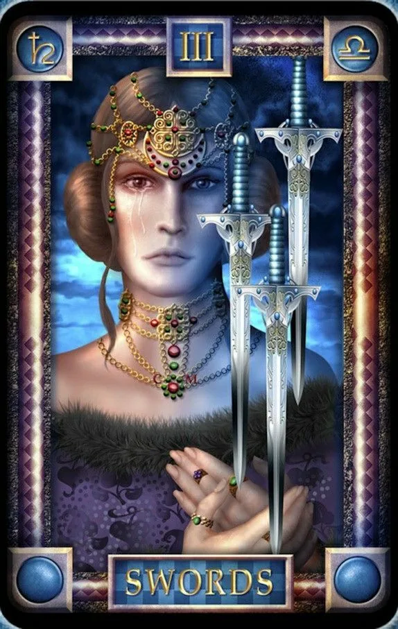 3 of Swords - Tarot Of Dreams - Tarot Deck by Ciro Marchetti
