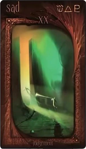 Judgement card from the Maroon Tarot deck