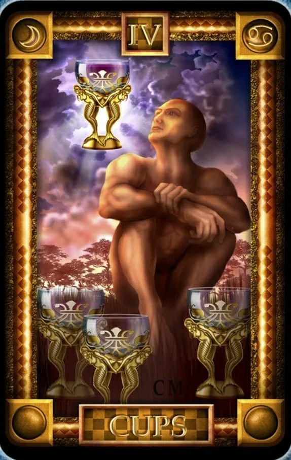4 of Cups - Tarot Of Dreams - Tarot Deck by Ciro Marchetti