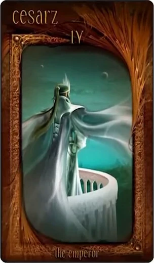 The Emperor card from the Maroon Tarot deck