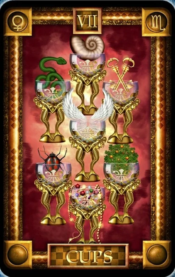 7 of Cups - Tarot Of Dreams - Tarot Deck by Ciro Marchetti