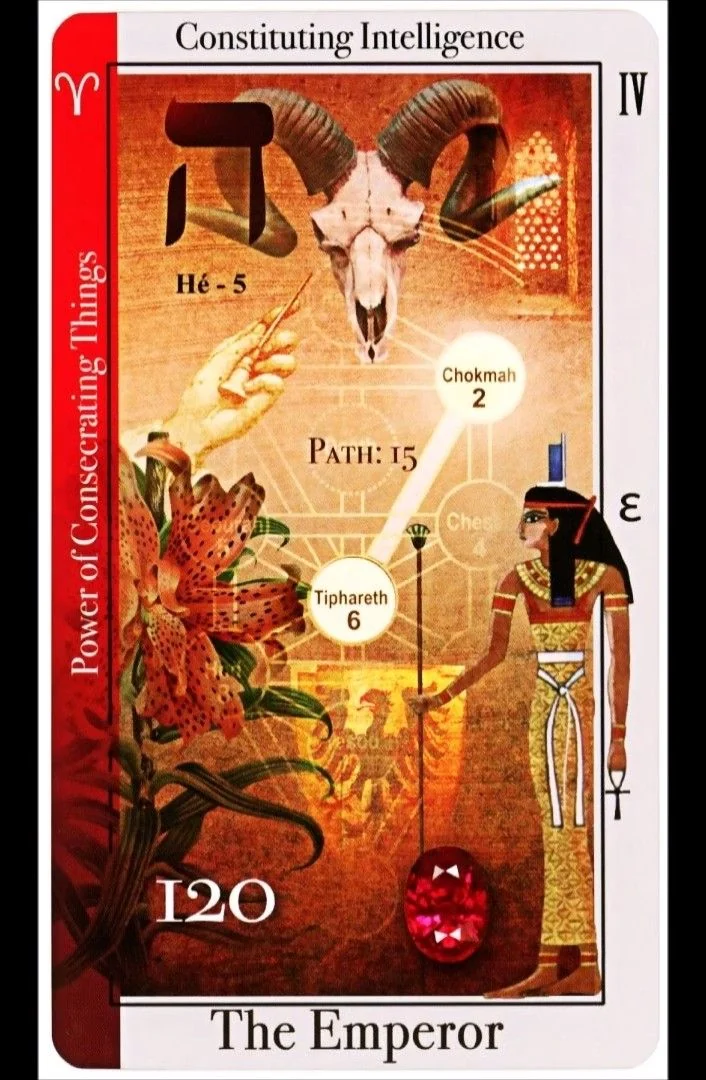 The Emperor card from the Tarot of Magical Correspondences deck