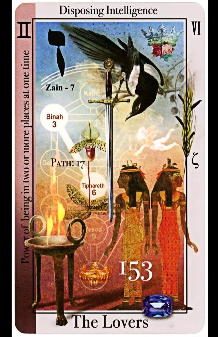 The Lovers card from the Tarot of Magical Correspondences deck