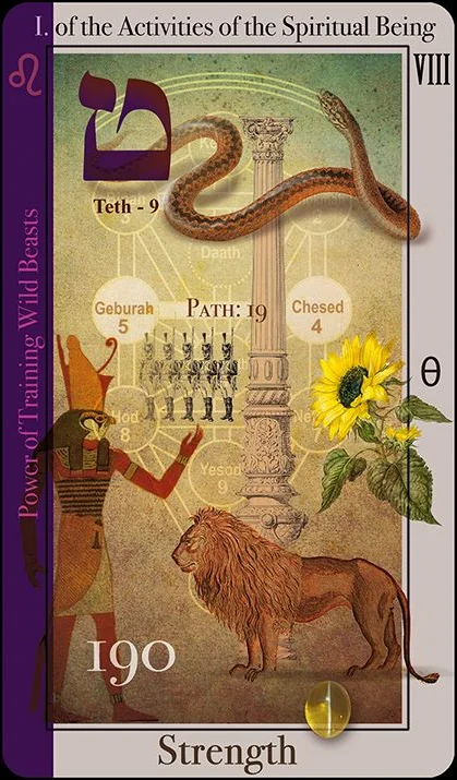 Strength card from the Tarot of Magical Correspondence deck