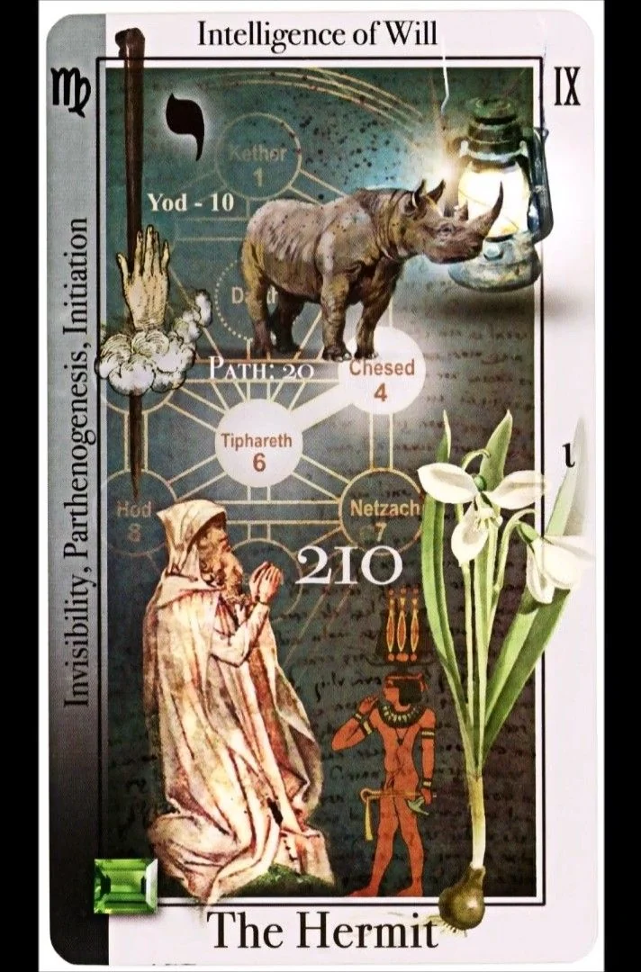 The Hermit card from the Tarot of Magical Correspondences deck