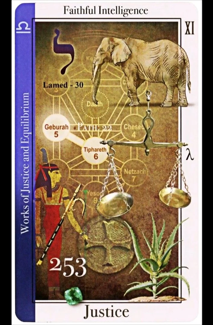 Justice card from the Tarot of Magical Correspondences deck