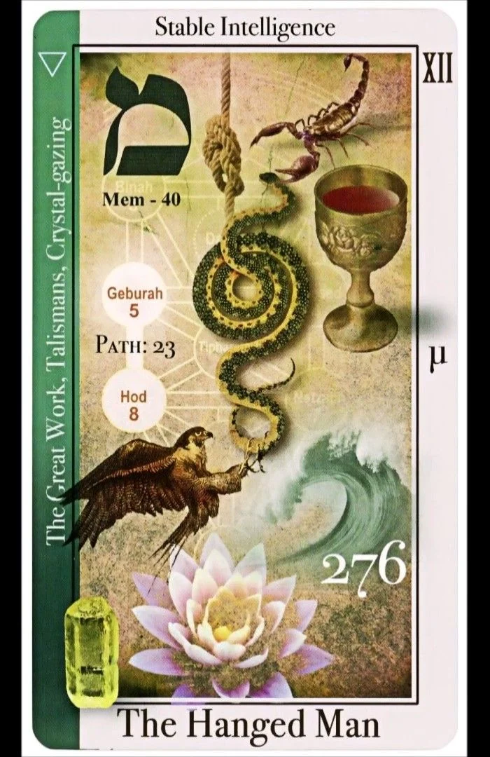 The Hanged Man card from the Tarot of Magical Correspondences deck