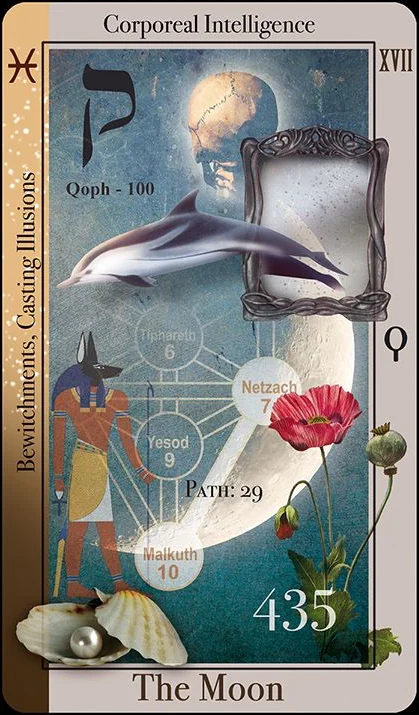 The Moon card from the Tarot of Magical Correspondence deck