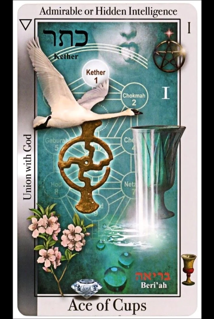 Ace of Cups card from the Tarot of Magical Correspondences deck