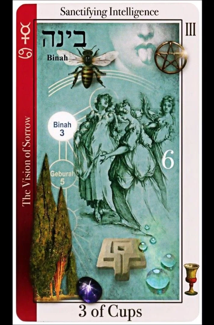 3 of Cups card from the Tarot of Magical Correspondences deck
