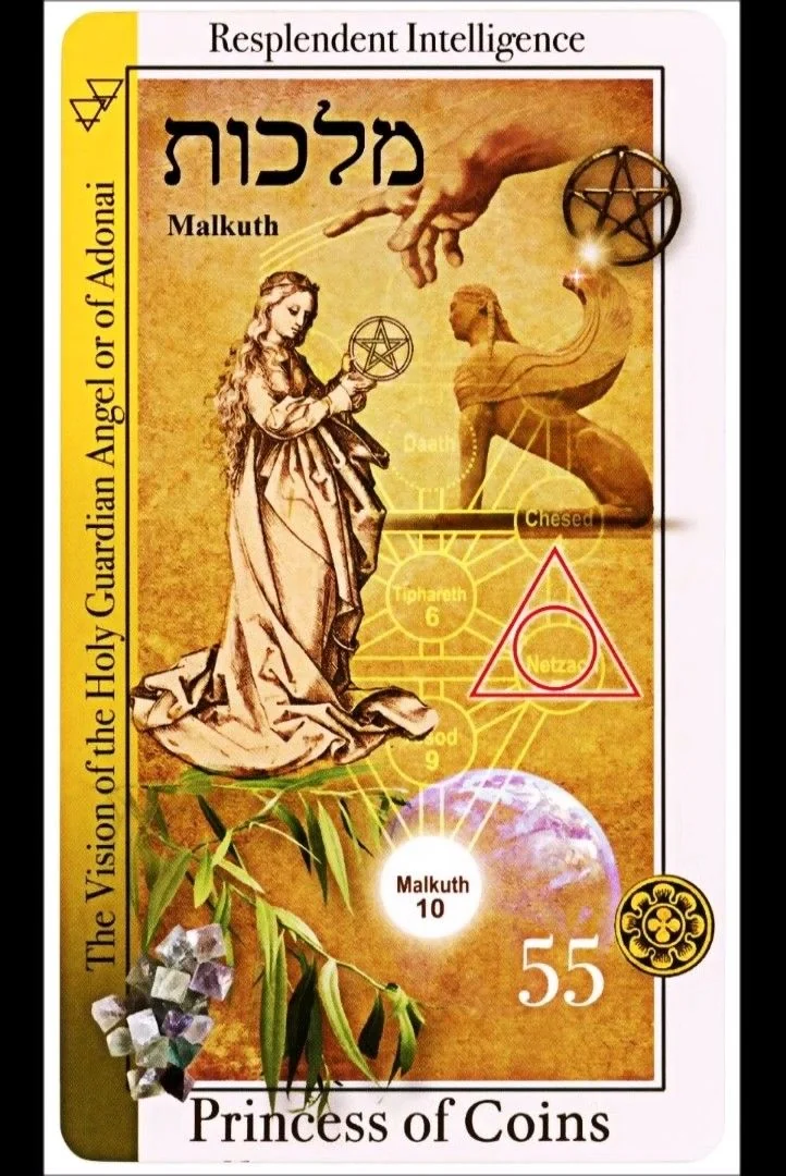 Princess of Coins card from the Tarot of Magical Correspondences deck