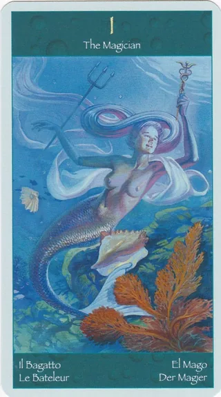 The Magician card from the Tarot of Mermaids deck