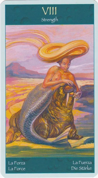 Strength card from the Tarot of Mermaids deck