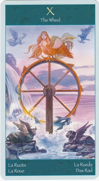 The Wheel card from the Tarot of Mermaids deck