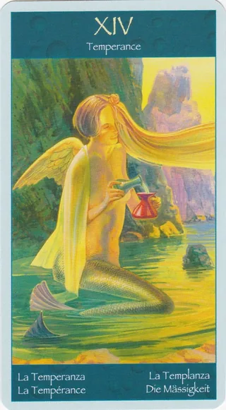 Temperance card from the Tarot of Mermaids deck