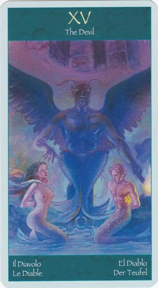 The Devil card from the Tarot of Mermaids deck