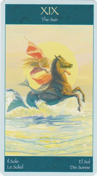 The Sun card from the Tarot of Mermaids deck