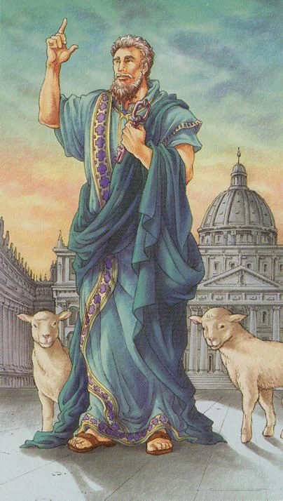 The Hierophant card from the Tarot of the 78 Doors deck