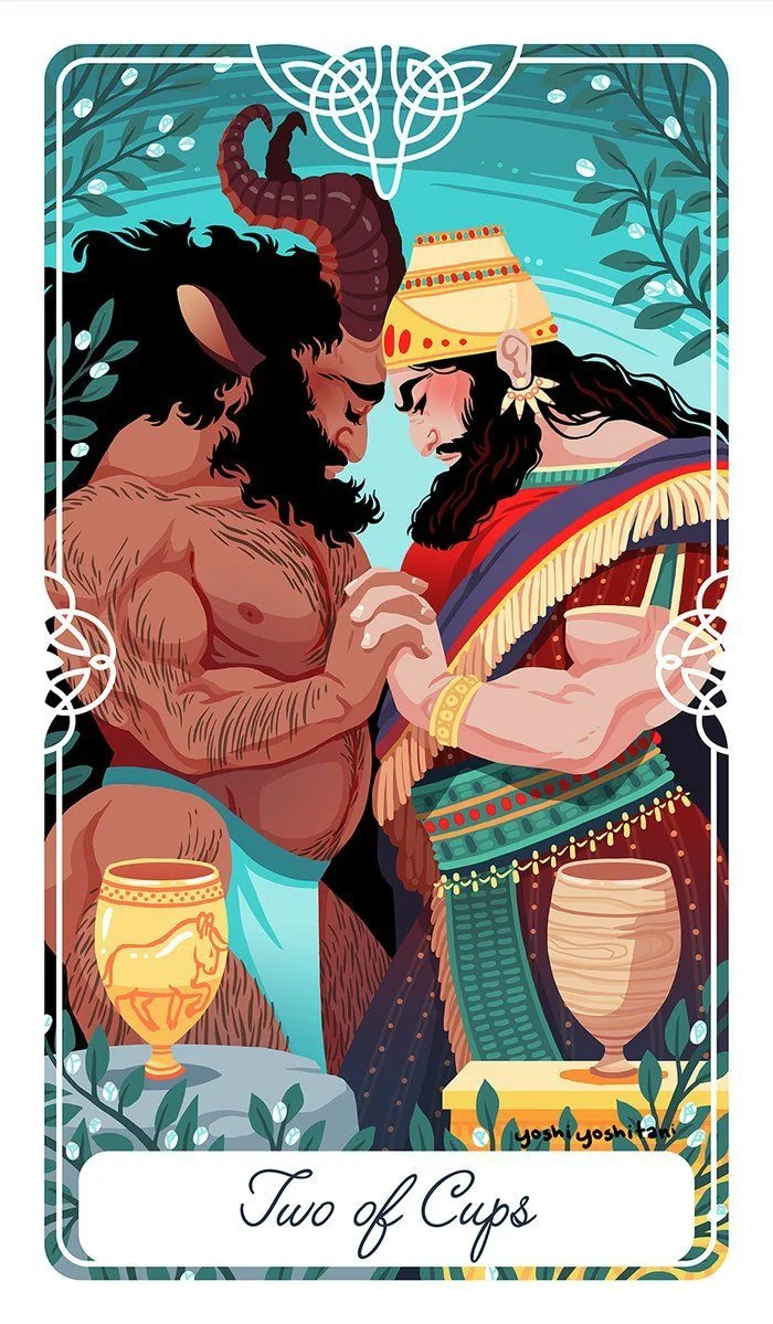 2 of Cups - Tarot of the Divine - Tarot Deck by Yoshi Yoshitani