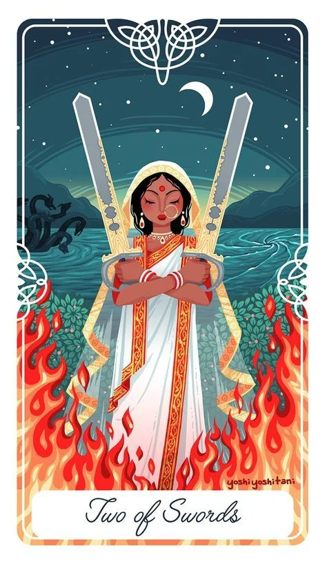 2 of Swords - Tarot of the Divine - Tarot Deck by Yoshi Yoshitani