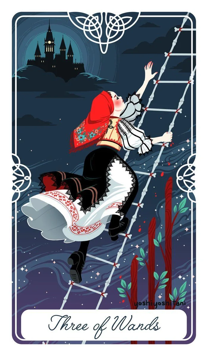 3 of Wands - Tarot of the Divine - Tarot Deck by Yoshi Yoshitani