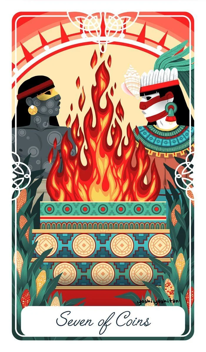 7 of Coins - Tarot of the Divine - Tarot Deck by Yoshi Yoshitani