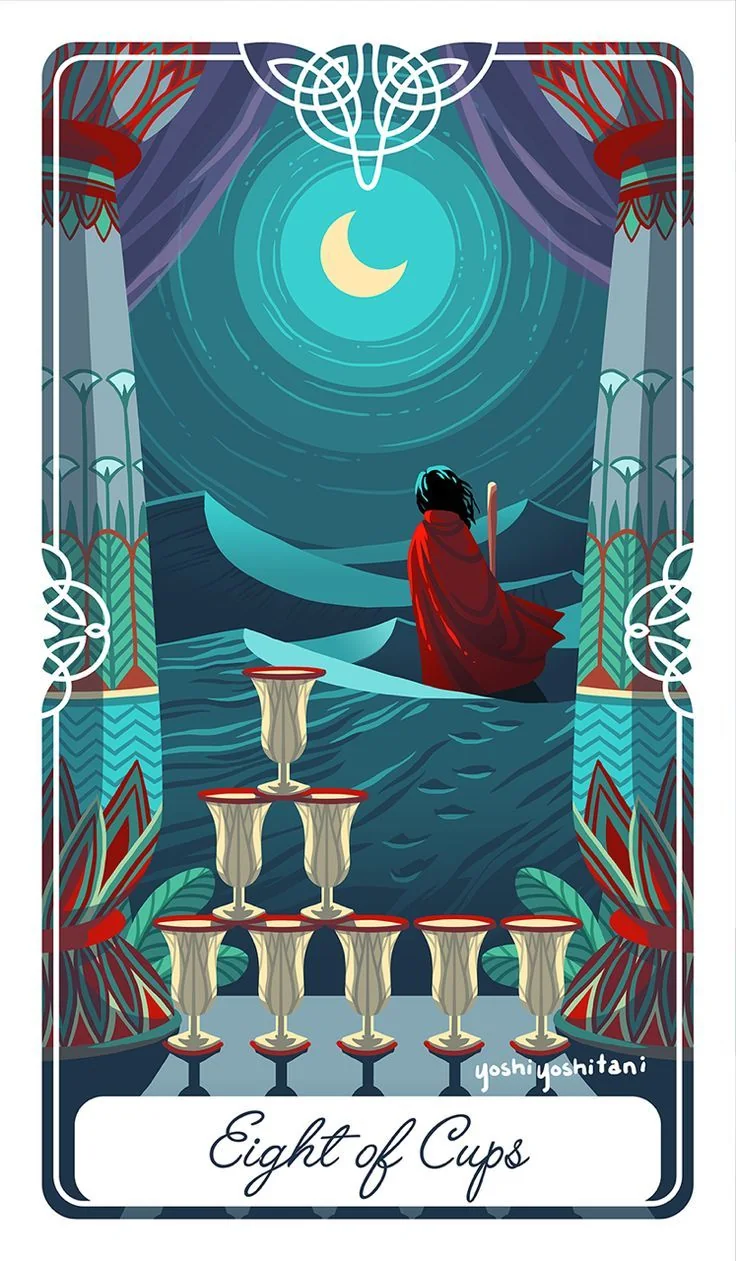 8 of Cups - Tarot of the Divine - Tarot Deck by Yoshi Yoshitani