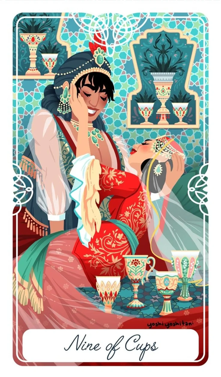9 of Cups - Tarot of the Divine - Tarot Deck by Yoshi Yoshitani