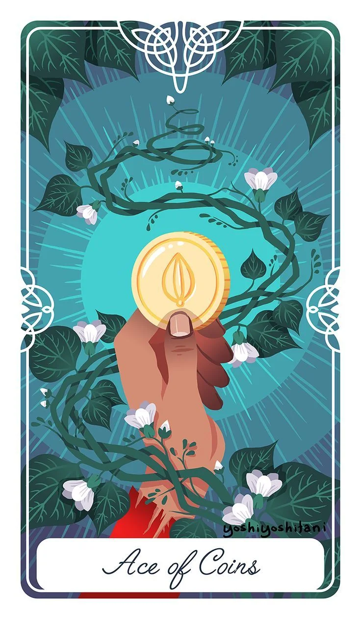 Ace of Coins - Tarot of the Divine - Tarot Deck by Yoshi Yoshitani