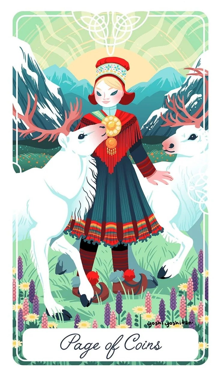 Page of Coins - Tarot of the Divine - Tarot Deck by Yoshi Yoshitani