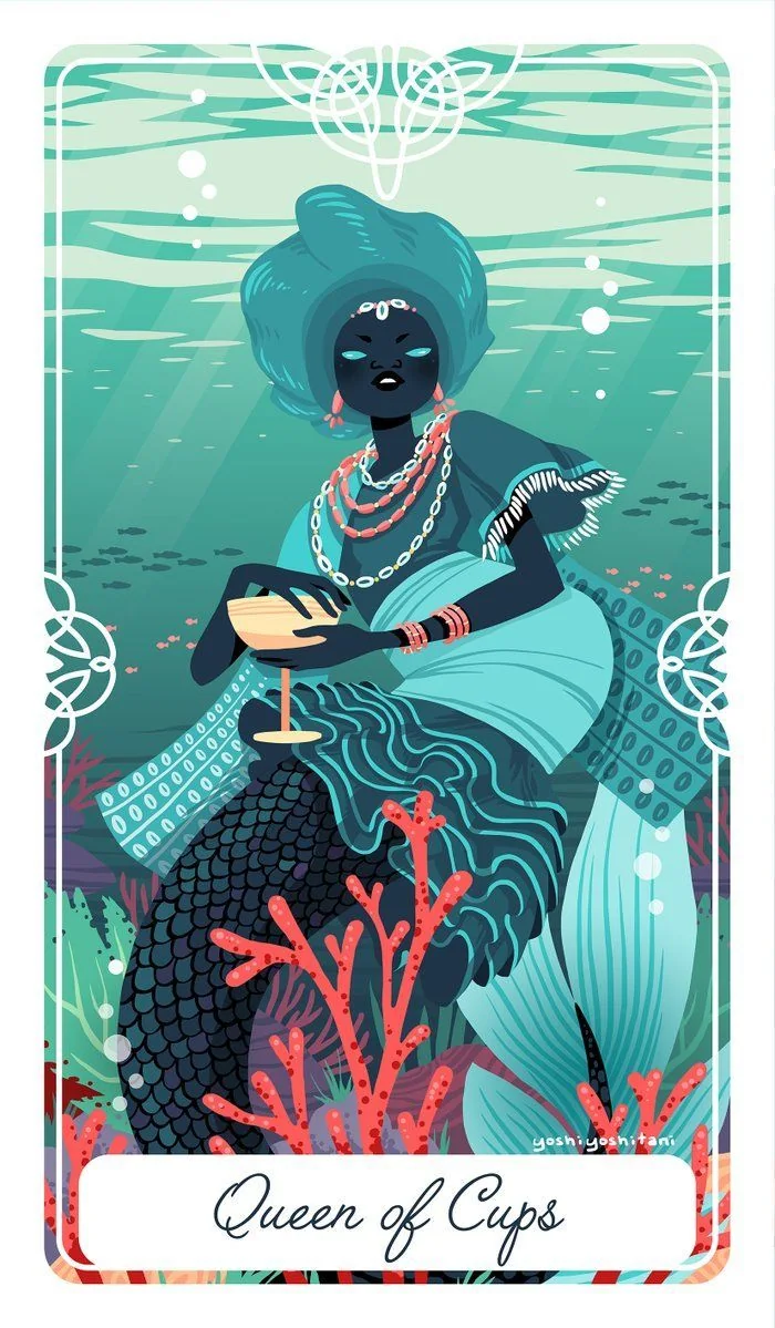 Queen of Cups - Tarot of the Divine - Tarot Deck by Yoshi Yoshitani