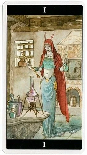 Tarot of the Dream Enchantress Review 2 The Magician card from the Tarot of the Dream Enchantress deck