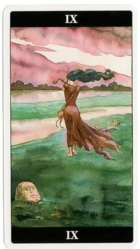 Tarot of the Dream Enchantress Review 9 The Hermit card from the Tarot of the Dream Enchantress deck